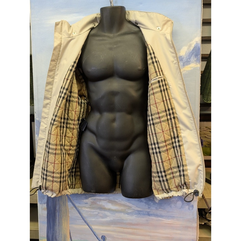 Burberry London Mens L Zip -Front 'Theo'  Ivory Jacket